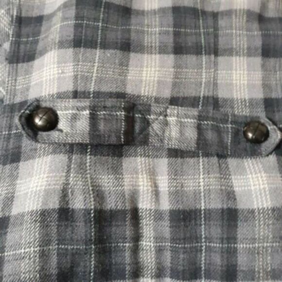 Sonoma Womens Sz XL Plaid Blue Gray Zip Button Up Vest Quilted Lining - Picture 4 of 5